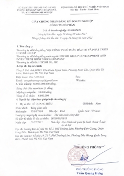 Giấy chứng nhận đăng ký doanh nghiệp công ty cổ phần